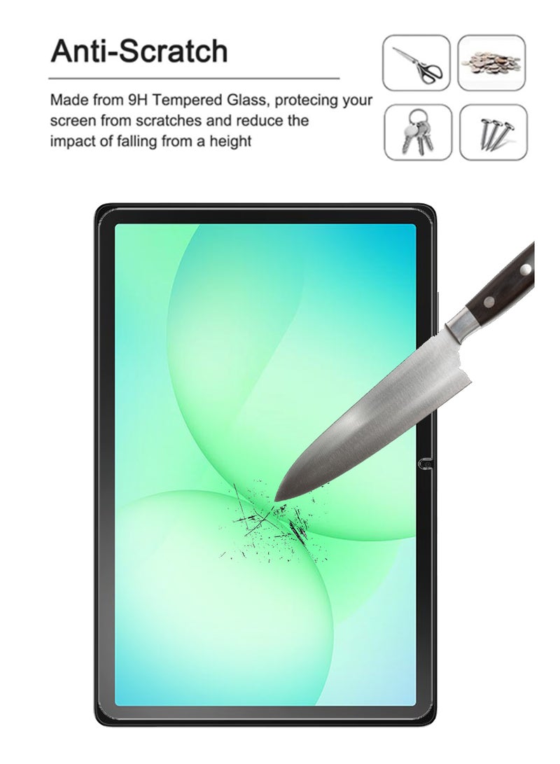 For Samsung Galaxy Tab A11 Plus - 11 inches - Combo Pack Tempered Glass Screen Protector - Premium HD Delicate Touch , Higher Transparency , Easy to Install ,Anti-scratch and Bubble-free Screen Protector - Clear - Image 2